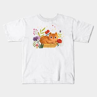 Cat in Box Kids T-Shirt